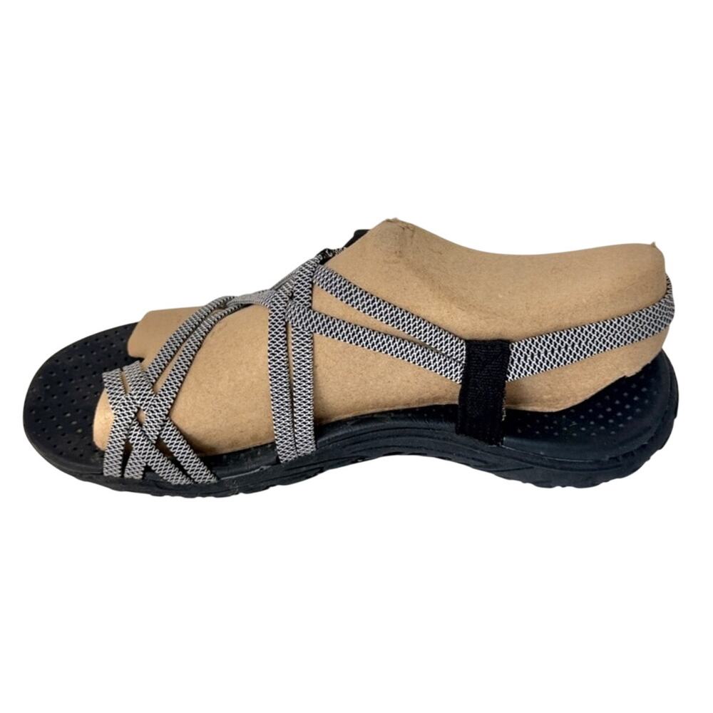 Skechers Reggae Irie Mon Outdoor Black White Strappy Sandals Trek Hiking Size 8 - Picture 3 of 9